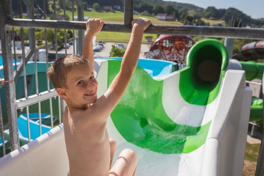 scivolo per bambini alle terme olimia in slovenia