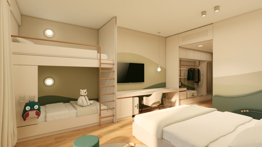 camera per famiglie al family hotel vinilia con letto a castello alle terme olimia in slovenia