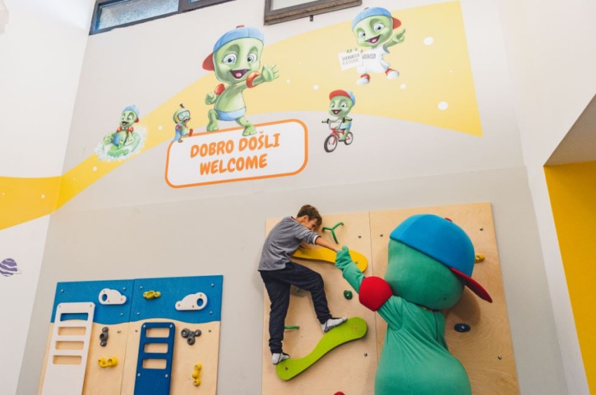 arrampicata per bambini all' hotel well terme tuhelj croazia